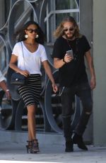 ZOE SALDANA Out for Shopping in Beverly Hills 07/25/2016