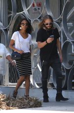 ZOE SALDANA Out for Shopping in Beverly Hills 07/25/2016