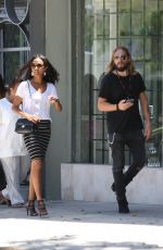 ZOE SALDANA Out for Shopping in Beverly Hills 07/25/2016