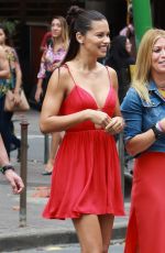 ADRIANA LIMA in Red Dress Out in Rio De Janeiro 08/03/2016