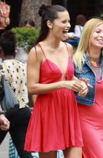 ADRIANA LIMA in Red Dress Out in Rio De Janeiro 08/03/2016