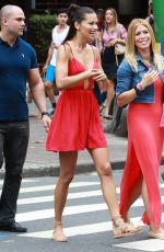 ADRIANA LIMA in Red Dress Out in Rio De Janeiro 08/03/2016