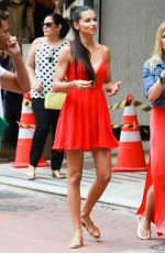 ADRIANA LIMA in Red Dress Out in Rio De Janeiro 08/03/2016