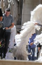 ALESSANDRA AMBROSIO on the Set of Victoria