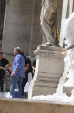 ALESSANDRA AMBROSIO on the Set of Victoria