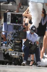 ALESSANDRA AMBROSIO on the Set of Victoria