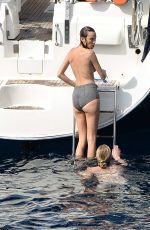 ALEXA CHUNG and PIXIE GELDOF at a Boat in Mallorca 08/14/2016