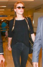 AMBER HEARD at LAX Airport in Los Angeles 08/12/2016