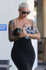 AMBER ROSE Leaves Panera Restaurant in Beverly Hills 08/18/2016