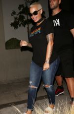 AMBER ROSE Night Out in West Hollywood 08/17/2016