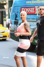 AMBER ROSE Out and About in New York 08/15/2016
