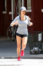 ANDI DORFMAN Out Jogging in West Village 08/04/2016