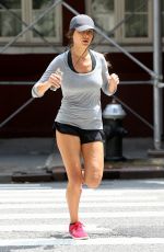 ANDI DORFMAN Out Jogging in West Village 08/04/2016