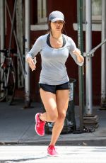ANDI DORFMAN Out Jogging in West Village 08/04/2016