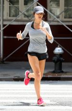 ANDI DORFMAN Out Jogging in West Village 08/04/2016