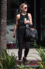 ASHLEE SIMPSON Leaves a Gym in Los Angeles 08/24/2016