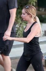 ASHLEY TISDALE Out Hiking in Hollywood 08/23/2016