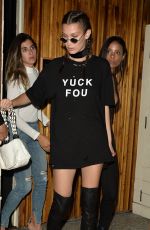 BELLA HADID Leaves Nice Guy in Hollywood 08/03/2016
