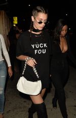 BELLA HADID Leaves Nice Guy in Hollywood 08/03/2016