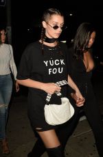 BELLA HADID Leaves Nice Guy in Hollywood 08/03/2016