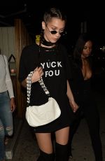 BELLA HADID Leaves Nice Guy in Hollywood 08/03/2016