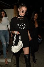 BELLA HADID Leaves Nice Guy in Hollywood 08/03/2016