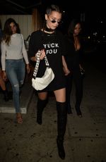 BELLA HADID Leaves Nice Guy in Hollywood 08/03/2016