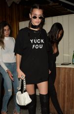 BELLA HADID Leaves Nice Guy in Hollywood 08/03/2016