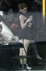 BELLA THORNE in Short Dress Out in Montreal 08/09/2016