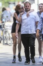 BELLA THORNE in Short Dress Out in Montreal 08/09/2016