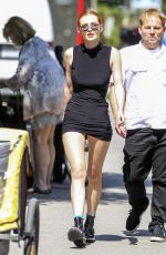 BELLA THORNE in Short Dress Out in Montreal 08/09/2016