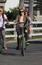 BELLA THORNE Riding Her Bike Out in Los Angeles 08/13/2016