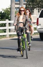 BELLA THORNE Riding Her Bike Out in Los Angeles 08/13/2016