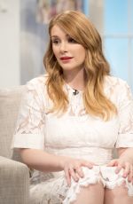 BRYCE DALLAS HOWARD on the Set of Lorraine TV Show in London 08/02/2016