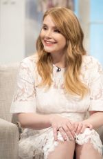 BRYCE DALLAS HOWARD on the Set of Lorraine TV Show in London 08/02/2016