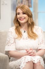 BRYCE DALLAS HOWARD on the Set of Lorraine TV Show in London 08/02/2016