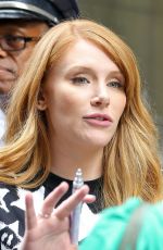 BRYCE DALLAS HOWARD Out and About in New York 08/03/2016