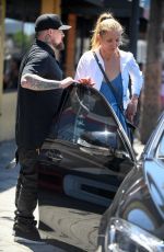 CAMERON DIAZ and Benji Madden out for Lunch in Beverly Hills 08/13/2016