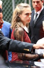 CARA DELEVINGNE Arrives at Good Morning America Studio in New York 08/01/2016