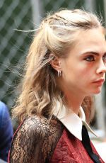 CARA DELEVINGNE Arrives at Good Morning America Studio in New York 08/01/2016