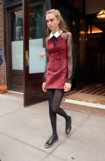 CARA DELEVINGNE Leaves Her Hotel in New York 08/01/2016