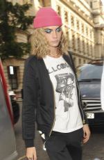 CARA DELEVINGNE Out and About in London 08/05/2016