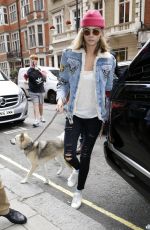 CARA DELEVINGNE Out with Her Dog in London 08/03/2016