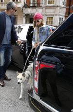 CARA DELEVINGNE Out with Her Dog in London 08/03/2016