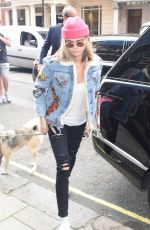 CARA DELEVINGNE Out with Her Dog in London 08/03/2016