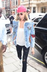 CARA DELEVINGNE Out with Her Dog in London 08/03/2016