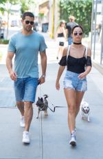 CARA SANTANA in Denim Shorts Out in New York 08/07/2016
