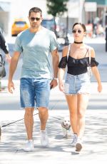 CARA SANTANA in Denim Shorts Out in New York 08/07/2016