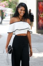 CHANEL IMAN Leaves a Restaurant in West Hollywood 08/25/2016