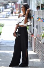 CHANEL IMAN Leaves a Restaurant in West Hollywood 08/25/2016